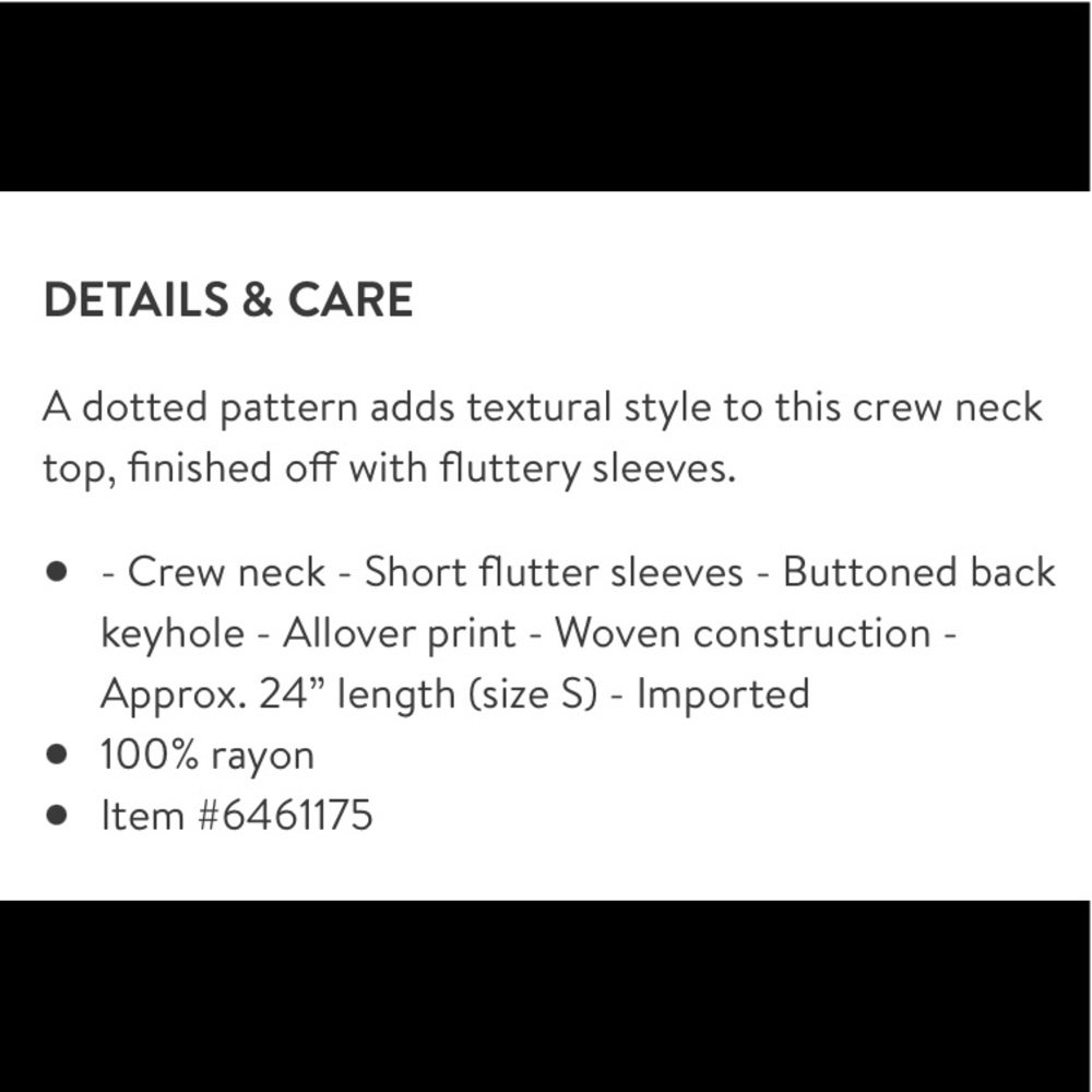Pink Dot Flutter Sleeve Top - Picture 8 of 8